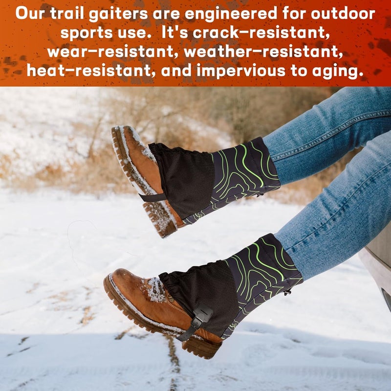 EOJDDPA Trail Gaiters, Low Shoes Gaiters, Boots Breathable, Boots Gators for Running, Gators for Hiking Boots, Gaiters for Hiking Men Women, Fit Shoe US 5-9 - Image 5